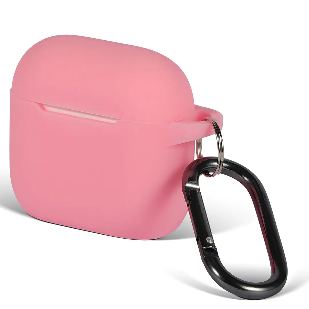 Airpods 4 Silicone 2.2mm with Keychain Pink