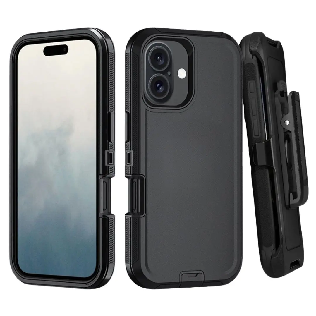 iPhone 17 Screen Case with Holster Black