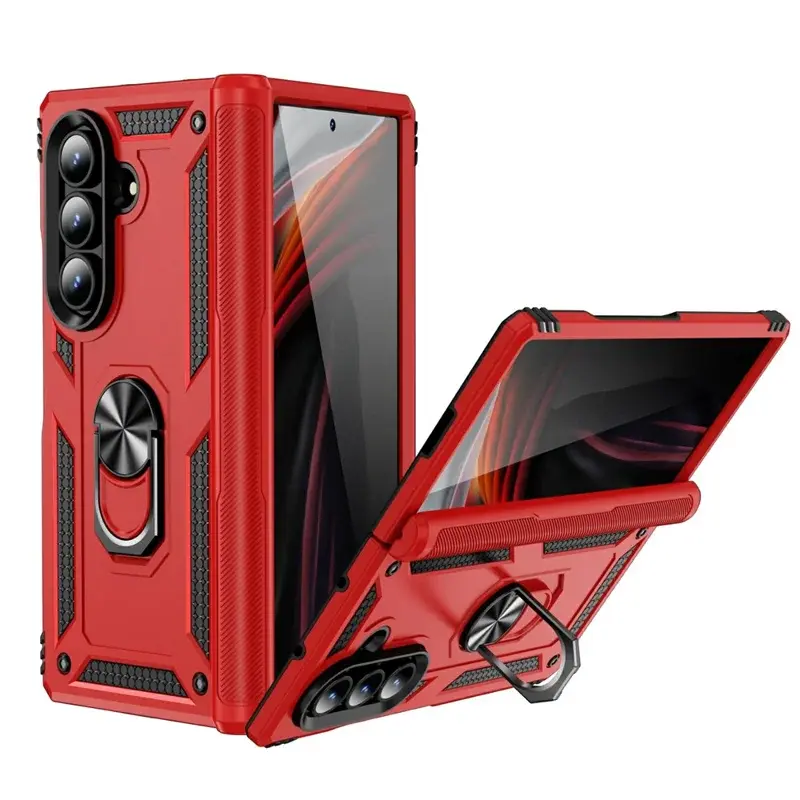 Samsung Galaxy Z Fold 7 2in1 Ring Stand Case Red