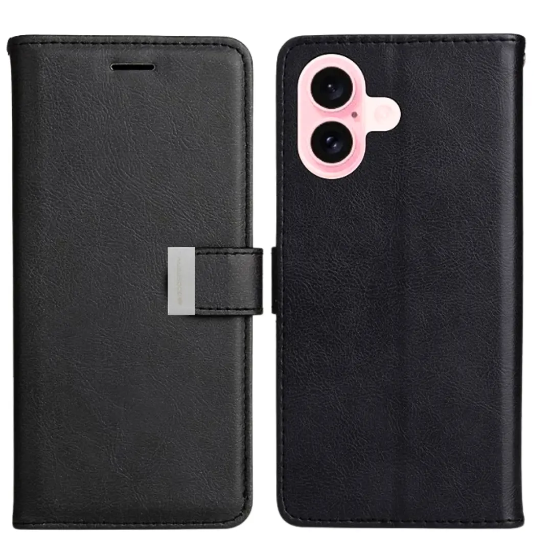 iPhone 17 Premio Wallet Case Black