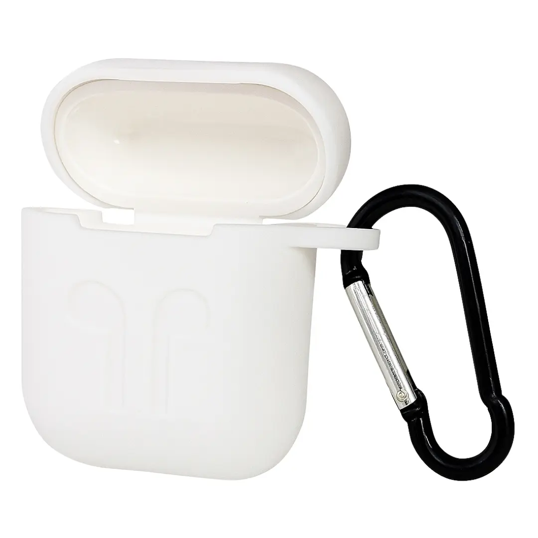 Airpods 1/Airpods 2 Silicone 2.5mm with Keychain White