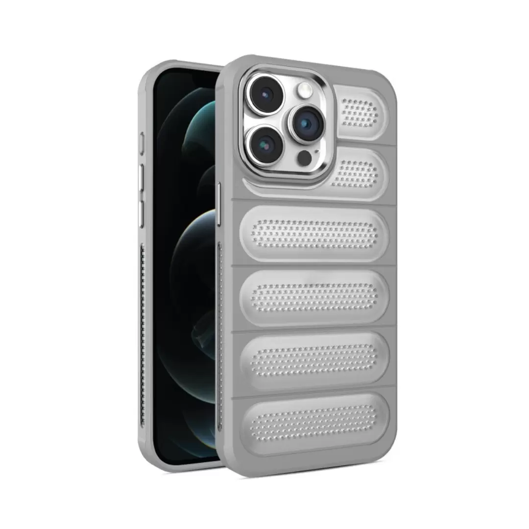 iPhone 13 Pro Max/iPhone 12 Pro Max Mesh Cooling Case Gray