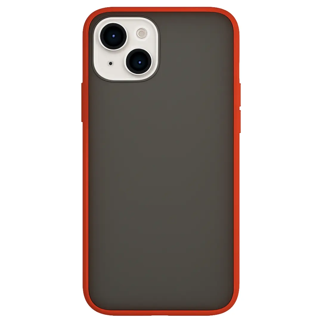 iPhone 14 Plus Smoke Transparent Twotone Case Red