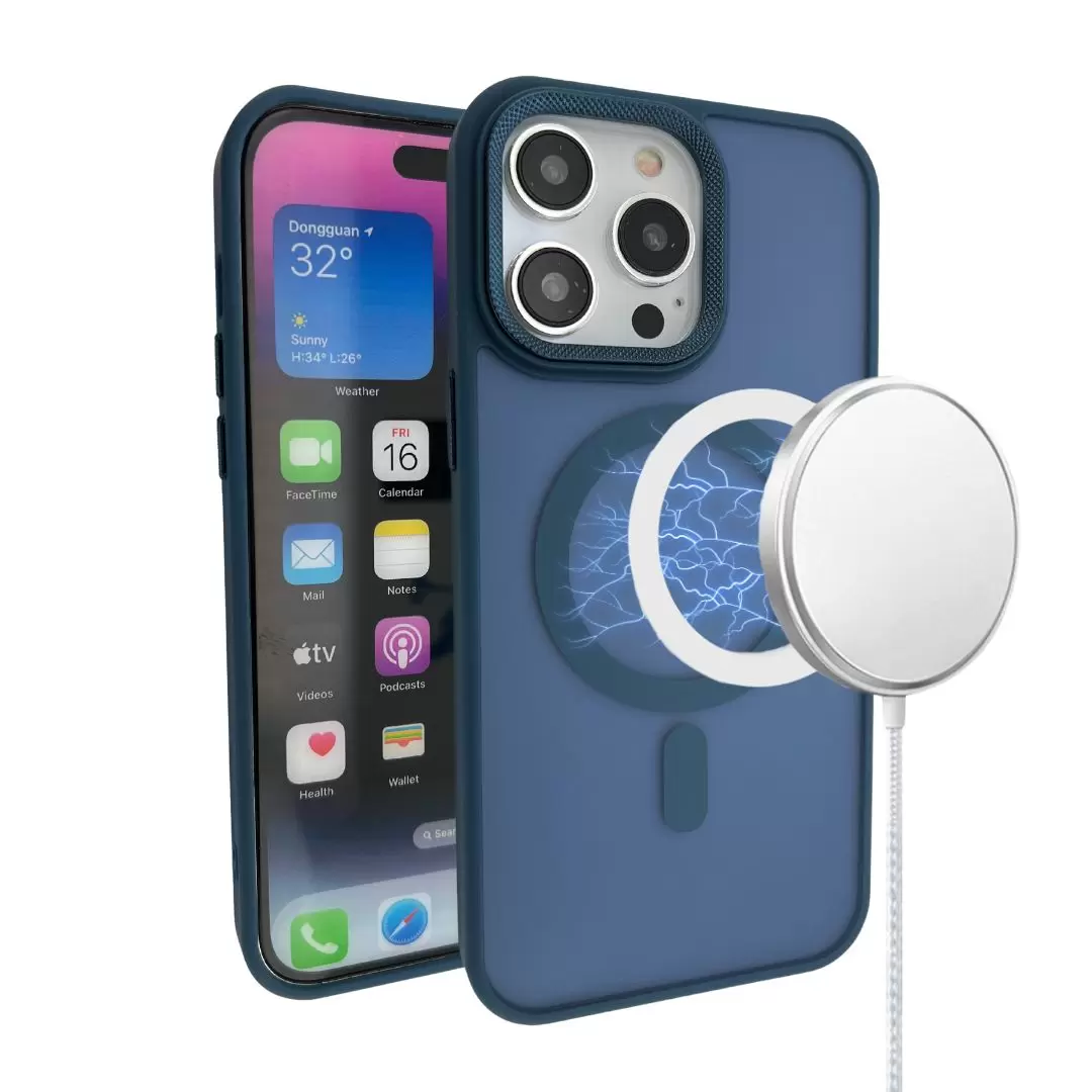 iPhone 13/iPhone 14/iPhone 15 MagSafe Cam Smoke Twotone Eco Royal Blue
