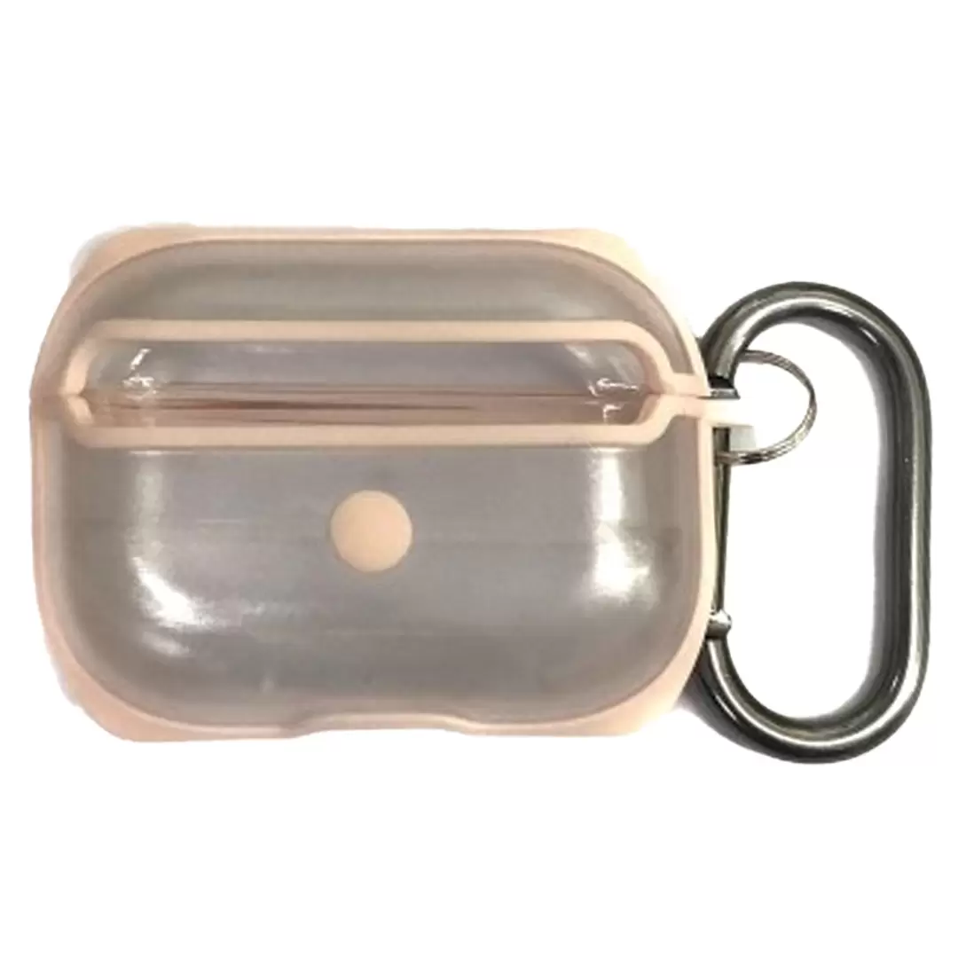 Airpods Pro 2 Hard Case with Keychain RoseGold/Clear