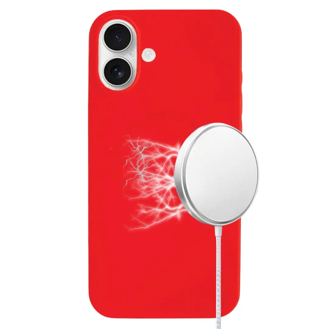 iPhone 16 Plus MagSafe Soft Touch Case Red