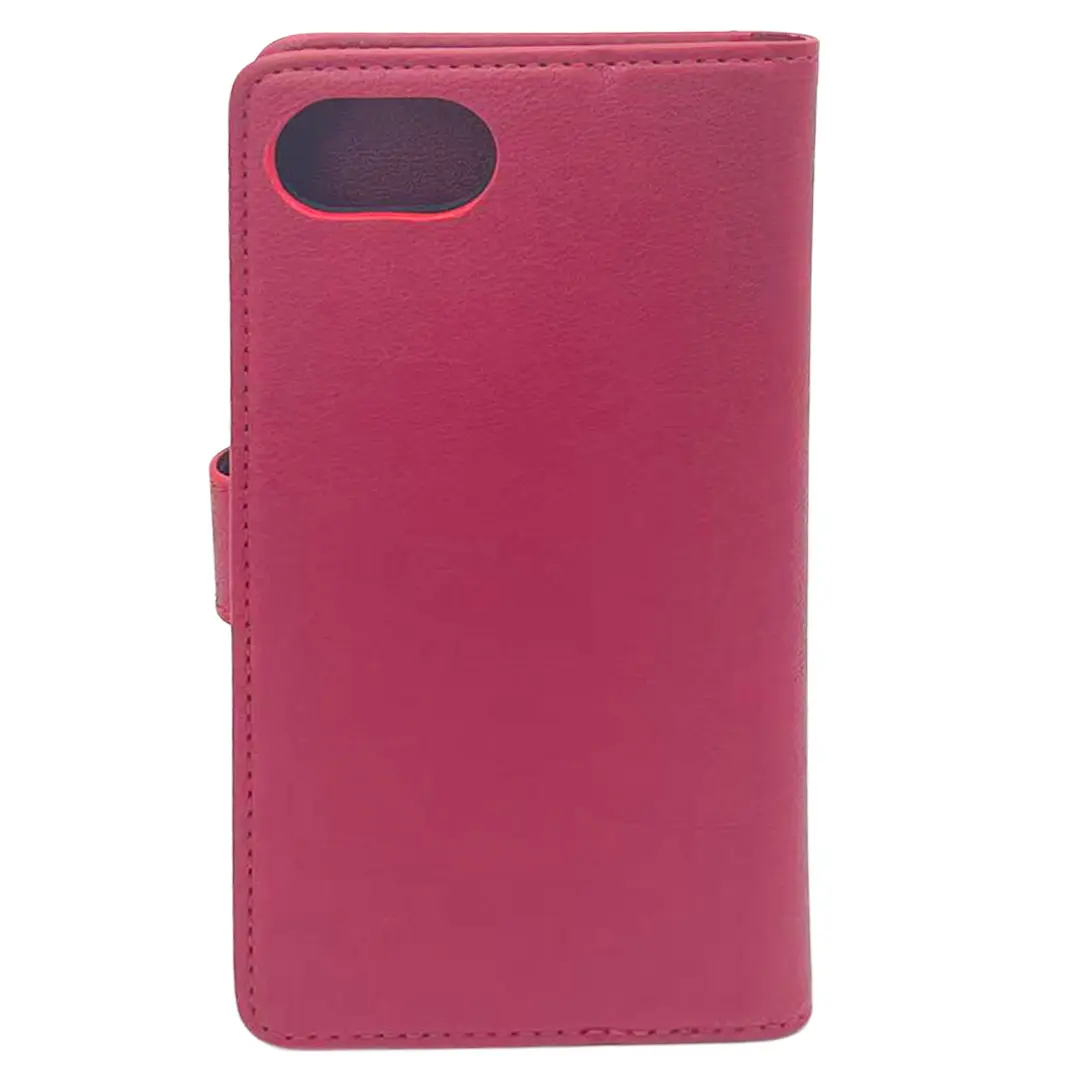 iPhone 16E PU Leather Wallet Case Red