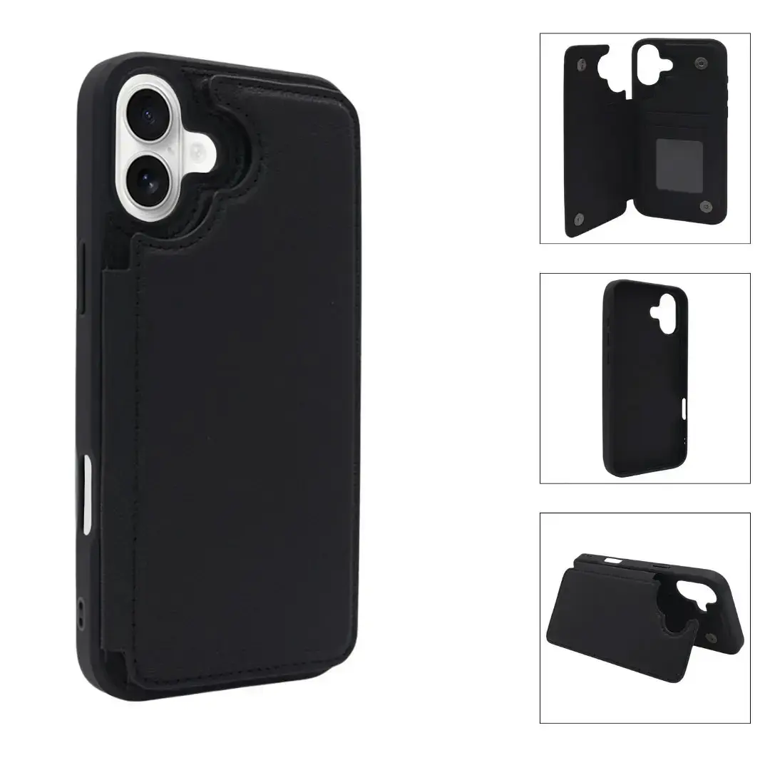 iPhone 17 Modern Card Holder Case Black