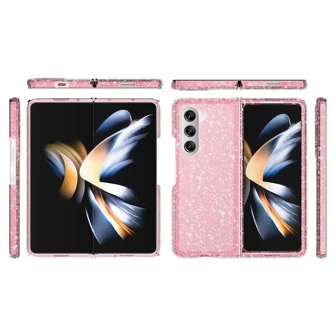 Samsung Galaxy Z Fold 6 Fleck Glitter Case Clear Pink