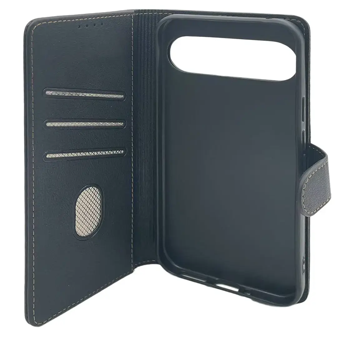 Google Pixel 10 Pro XL PU Leather Wallet Case Black