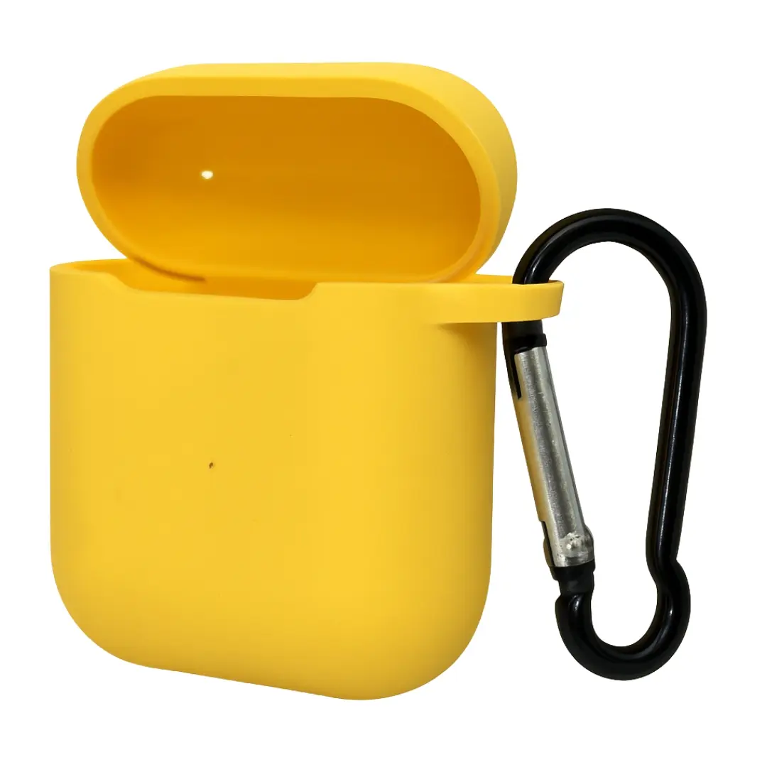 Airpods 1/Airpods 2 Silicone 2.5mm with Keychain Yellow