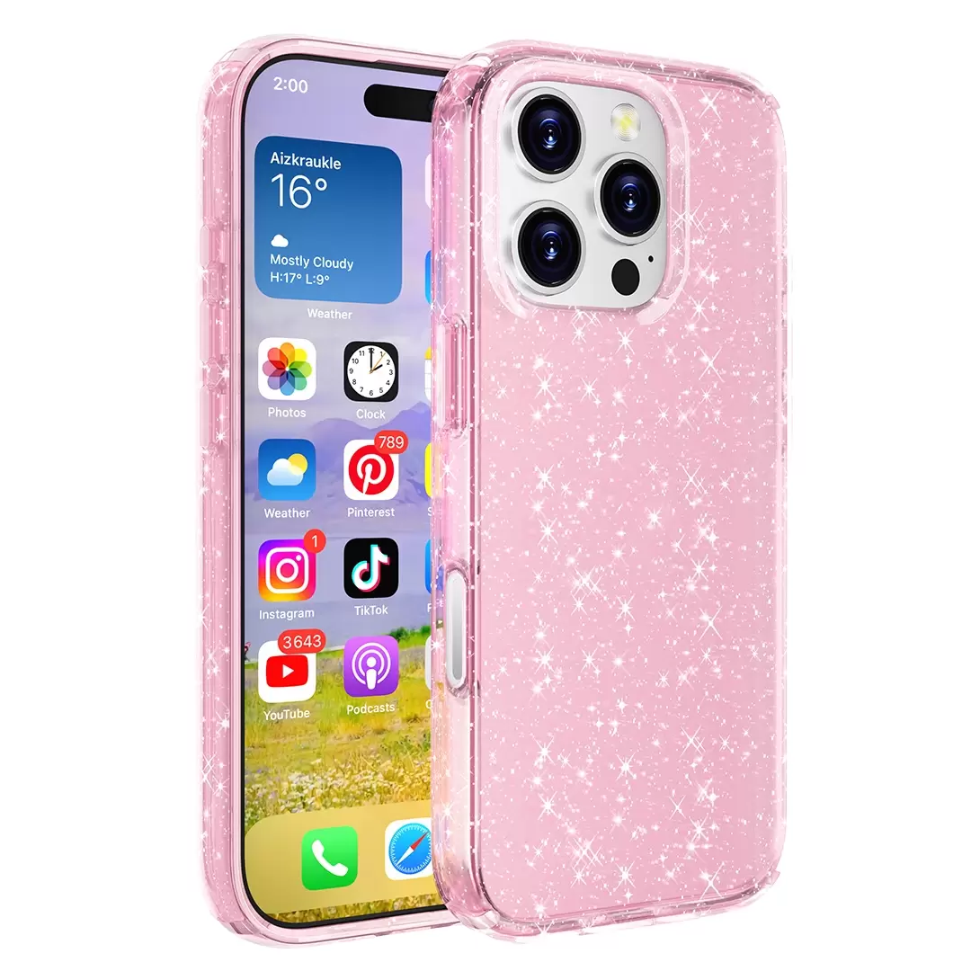 iPhone XS Max Fleck Glitter Case Pink