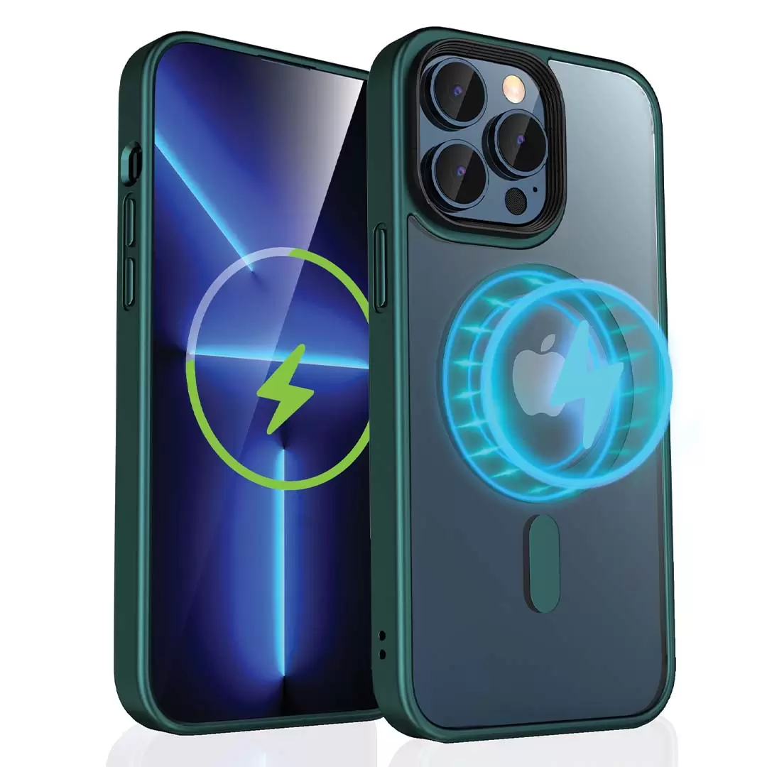 iPhone 16 MagSafe Cam Smoke Twotone Case Green
