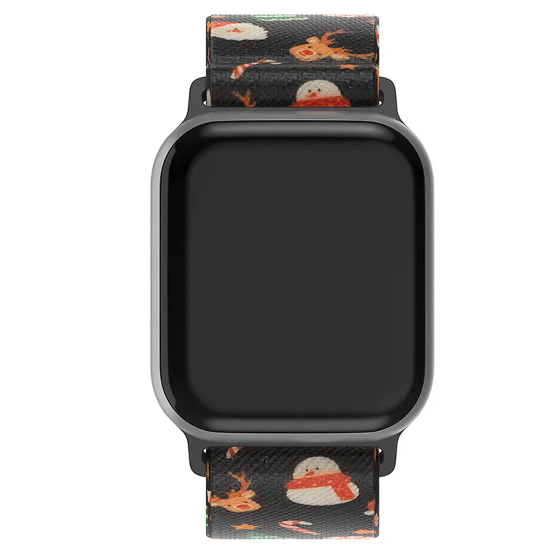 Apple Watch Christmas deer head with Nylon adjustment buckle 42-44-45-46-49