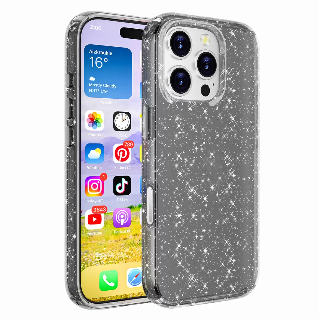 iPhone 11 Pro Fleck Glitter Case Black