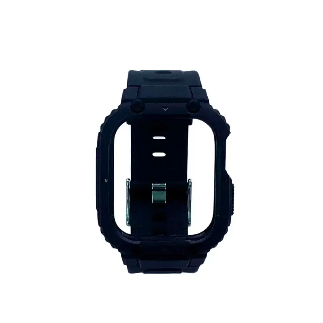 Apple Watch Integrated Silicone Strap Black -42-44-45-46-49mm