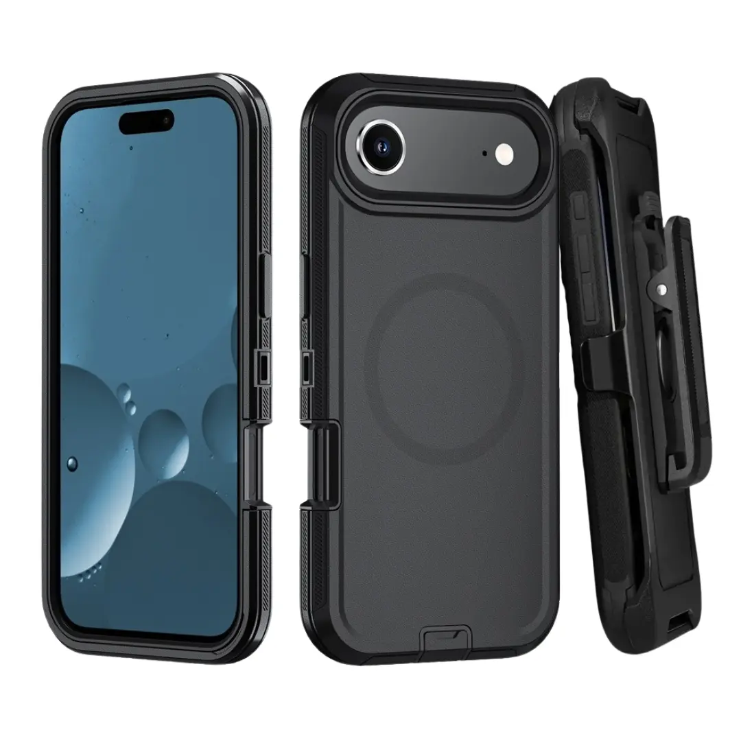 iPhone 17 Air Screen Case Magsafe with Holster Black