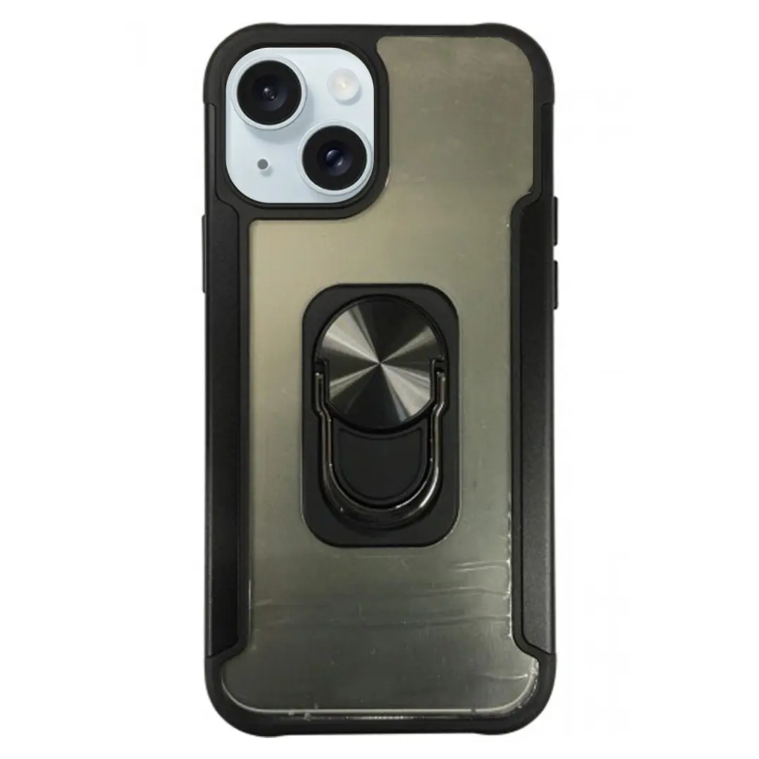 iPhone 14 Plus Clear Ring Case Black