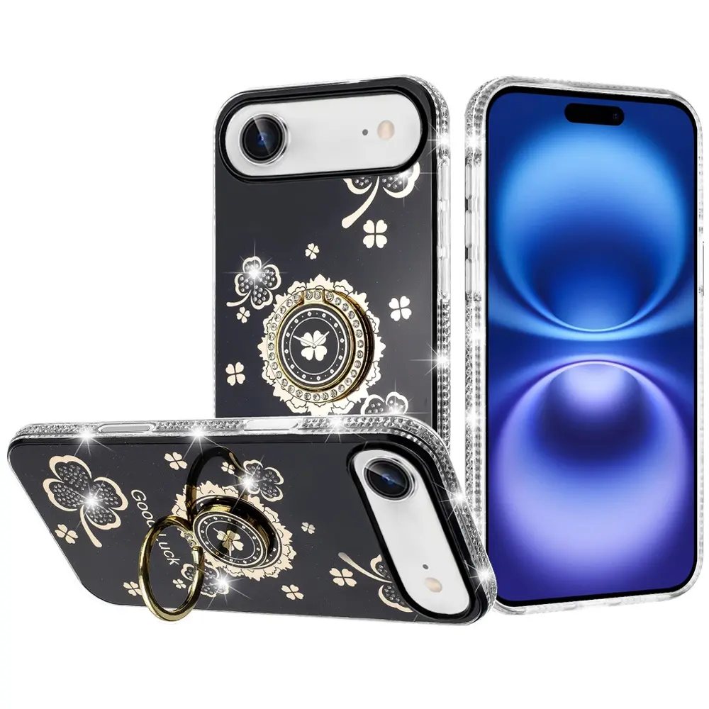 iPhone 17 Air Bling Diamond Lucky Case Black