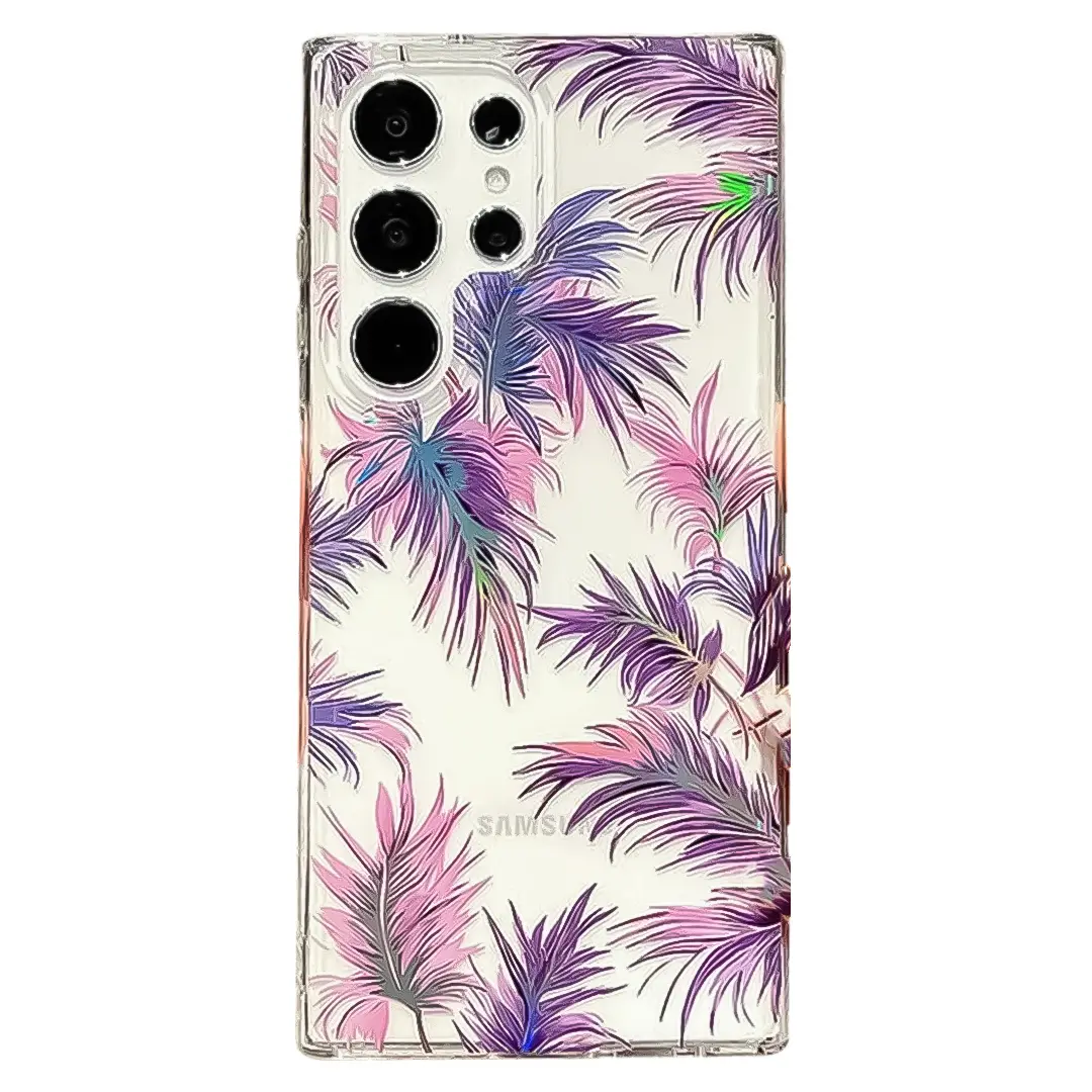 Samsung Galaxy S25 Ultra Designed Case Purple Feather