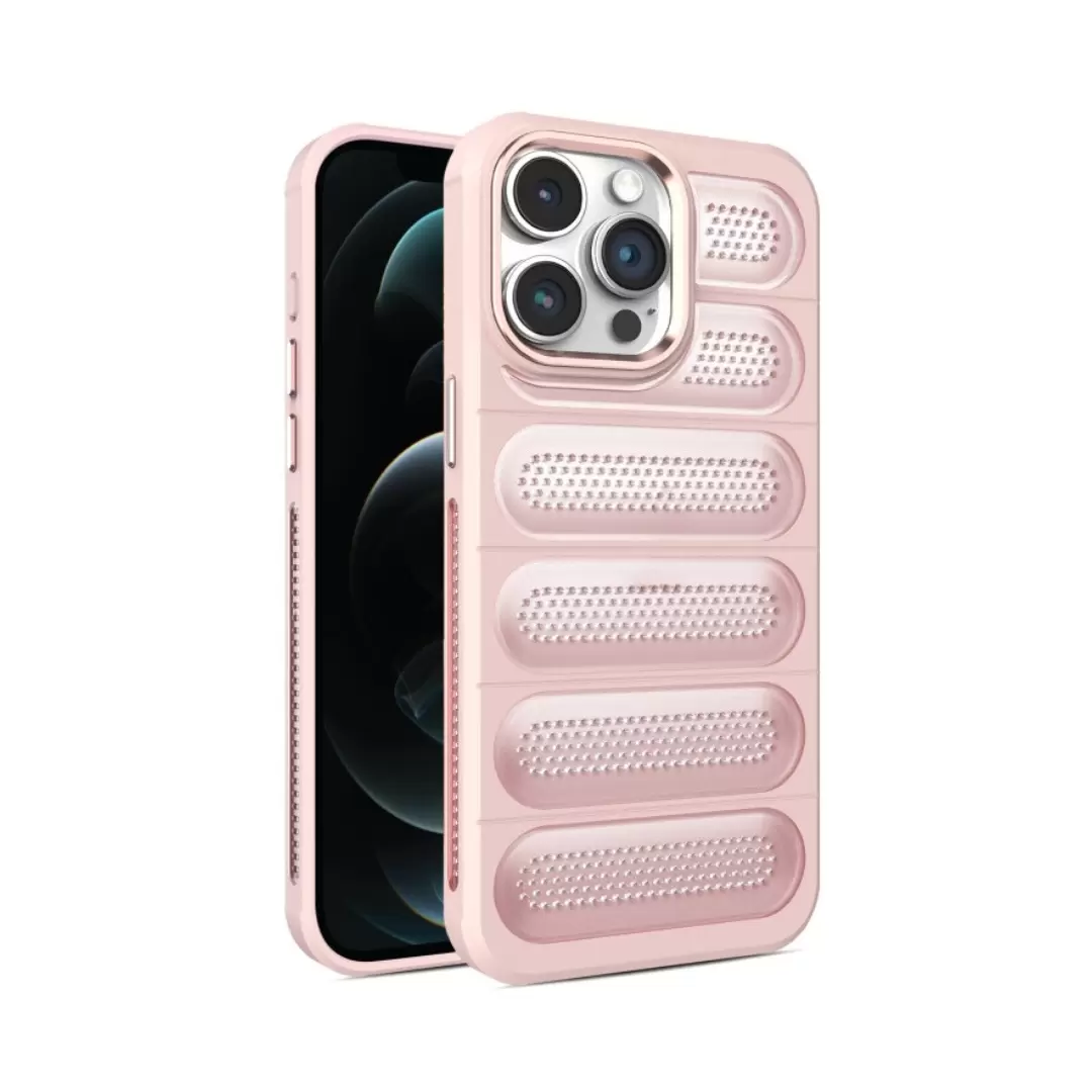 iPhone 15/iPhone 14/iPhone 13 Mesh Cooling Case Pink