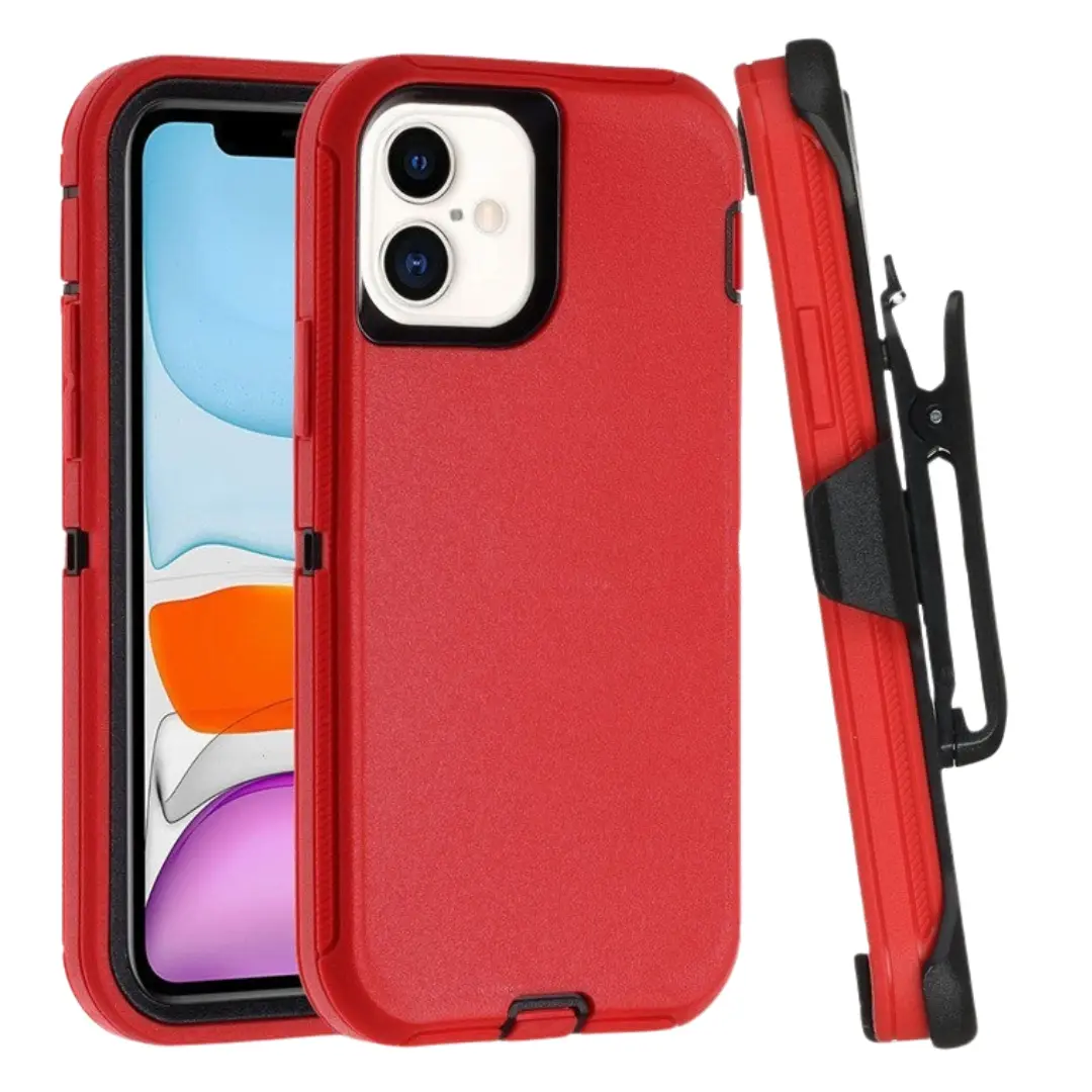 iPhone 17 Screen Case with Holster Red
