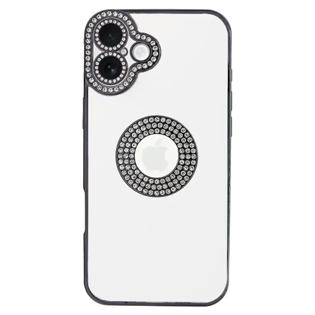 iPhone 16 Clear Case Diamond with Camera Protection Black