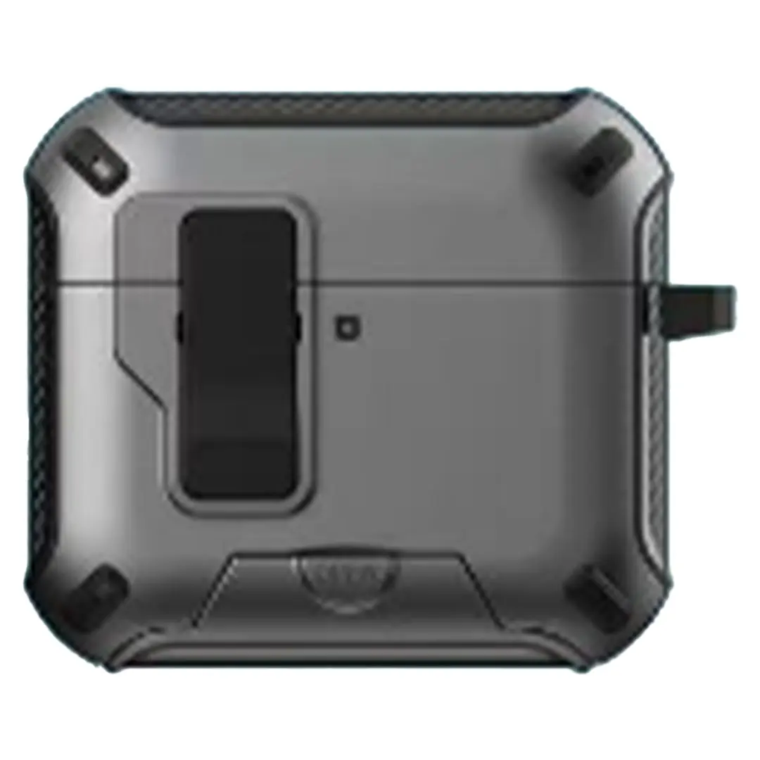 Airpods 4 Premium Case with Stand with Keychain Dark Gray