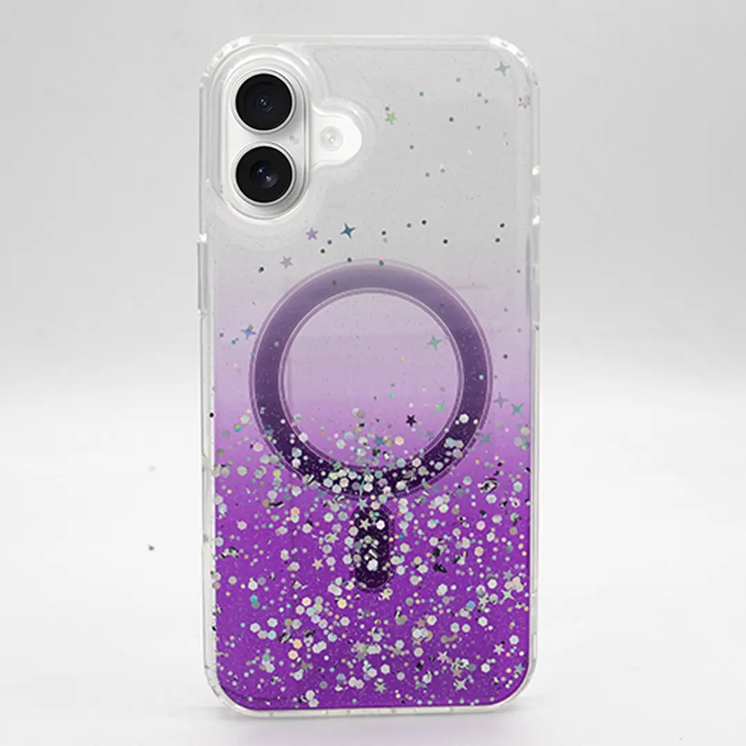 iPhone 16 Bling MagSafe Twotone Eco Purple