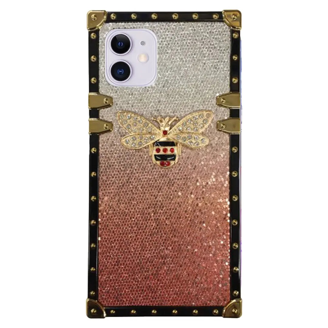 iPhone 11 Glitter Butterfly Case Rose Gold