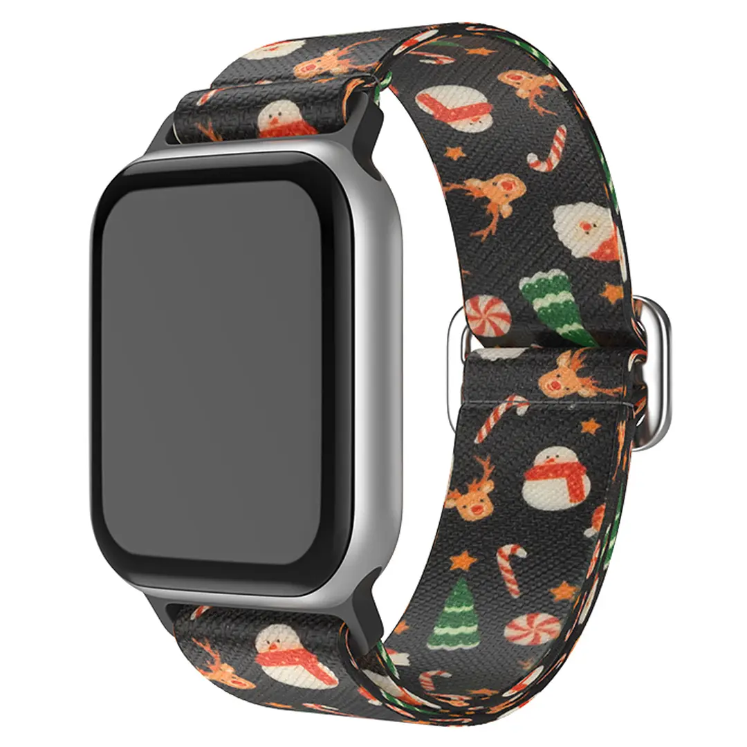 Apple Watch Christmas deer head with Nylon adjustment buckle 42-44-45-46-49