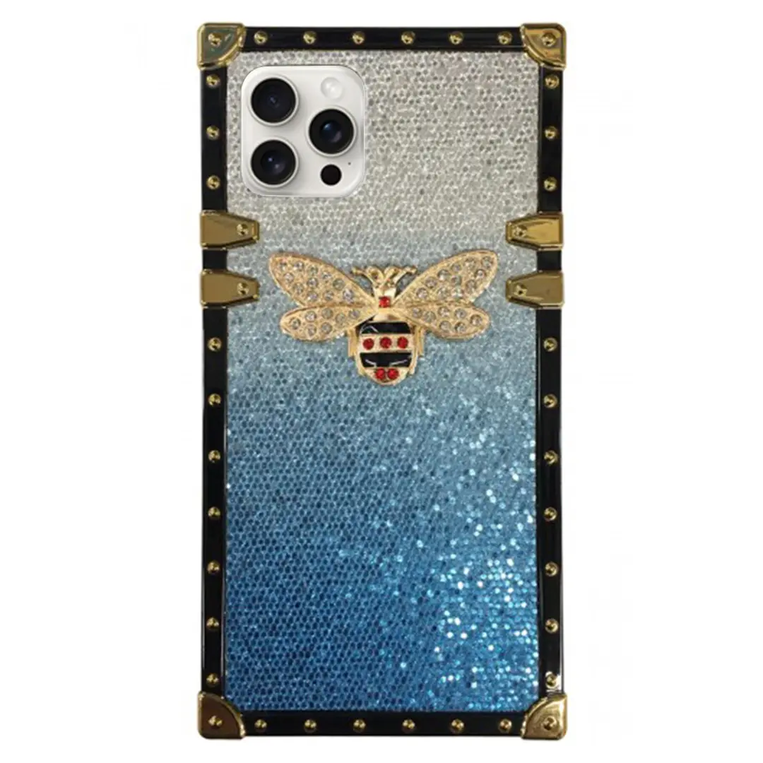 iPhone 12 Pro Max Glitter Butterfly Case Blue